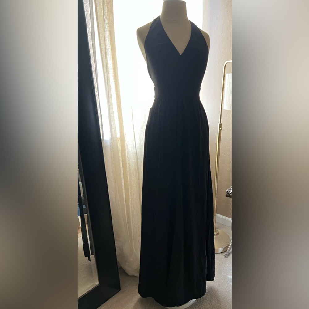 Express Long Sleeveless Black Dress